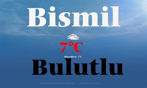 bismil için saatlik hava durumu